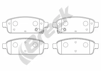 Комплект тормозных колодок, дисковый тормоз BRECK купить